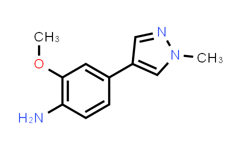 CAS No. 1400287-74-2, 2-Methoxy-4-(1-methyl-1H-pyrazol-4-yl)aniline