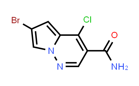 CAS No. 1400580-11-1, 6-Bromo-4-chloropyrrolo[1,2-b]pyridazine-3-carboxamide