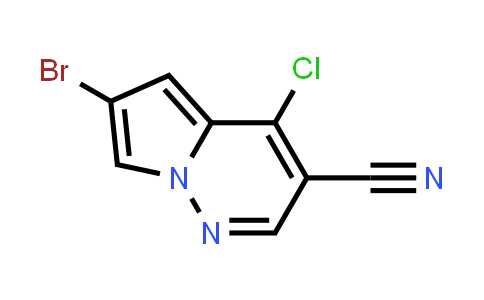 CAS No. 1400580-14-4, 6-Bromo-4-chloropyrrolo[1,2-b]pyridazine-3-carbonitrile