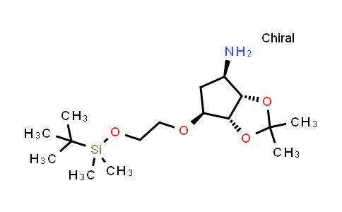 CAS No. 1400665-85-1, (3aS,4R,6S,6aR)-6-(2-((tert-butyldimethylsilyl)oxy)ethoxy)-2,2-dimethyltetrahydro-3aH-cyclopenta[d][1,3]dioxol-4-amine