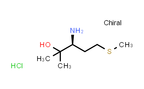 CAS No. 1400744-21-9, (S)-3-Amino-2-methyl-5-(methylthio)-2-pentanol hydrochloride
