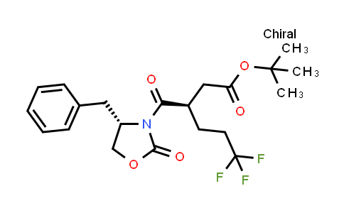 CAS No. 1401067-07-9, tert-Butyl (3R)-3-(((4S)-4-benzyl-2-oxo-1,3-oxazolidin-3-yl)carbonyl)-6,6,6-trifluorohexanoate