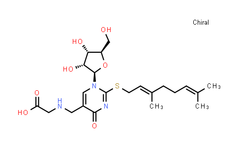 CAS No. 1401688-11-6, Glycine, N-[[2-[[(2E)-3,7-dimethyl-2,6-octadien-1-yl]thio]-1,4-dihydro-4-oxo-1-β-D-ribofuranosyl-5-pyrimidinyl]methyl]-