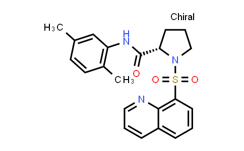 CAS No. 1401688-52-5, 2-Pyrrolidinecarboxamide, N-(2,5-dimethylphenyl)-1-(8-quinolinylsulfonyl)-, (2S)-