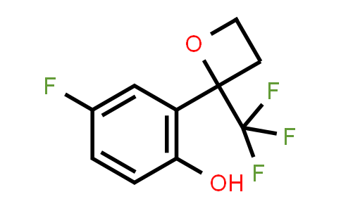 CAS No. 1402004-66-3, 4-Fluoro-2-(2-(trifluoromethyl)oxetan-2-yl)phenol