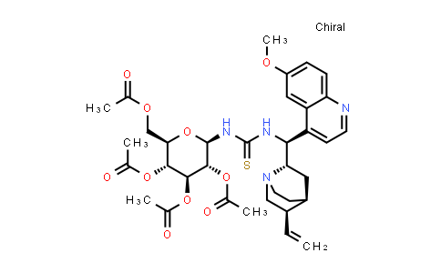CAS No. 1402349-85-2, N-[(8α,9S)-6'-Methoxycinchonan-9-yl]-N'-(2,3,4,6-tetra-O-acetyl-β-D-glucopyranosyl)thiourea