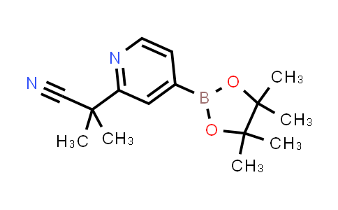 CAS No. 1402390-59-3, 2-Methyl-2-[4-(tetramethyl-1,3,2-dioxaborolan-2-yl)pyridin-2-yl]propanenitrile