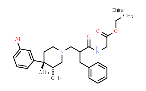 CAS No. 1402402-77-0, Glycine, N-[2-[[(3R,4R)-4-(3-hydroxyphenyl)-3,4-dimethyl-1-piperidinyl]methyl]-1-oxo-3-phenylpropyl]-, ethyl ester