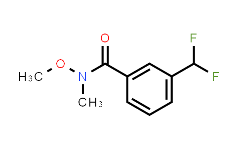 CAS No. 1402454-41-4, 3-(Difluoromethyl)-N-methoxy-N-methylbenzamide
