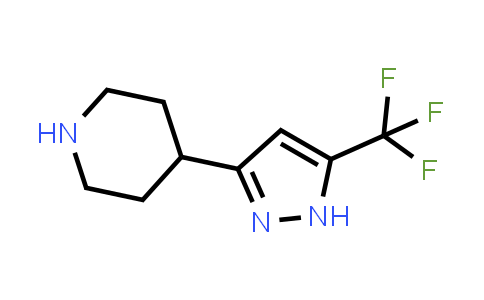 CAS No. 1402664-55-4, 4-(5-(Trifluoromethyl)-1H-pyrazol-3-yl)piperidine
