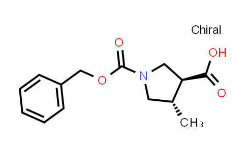 CAS No. 1402666-47-0, trans-1-[(Benzyloxy)carbonyl]-4-methylpyrrolidine-3-carboxylic acid