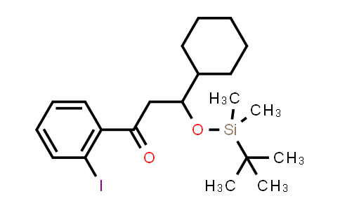 CAS No. 1402839-08-0, 3-((tert-Butyldimethylsilyl)oxy)-3-cyclohexyl-1-(2-iodophenyl)propan-1-one