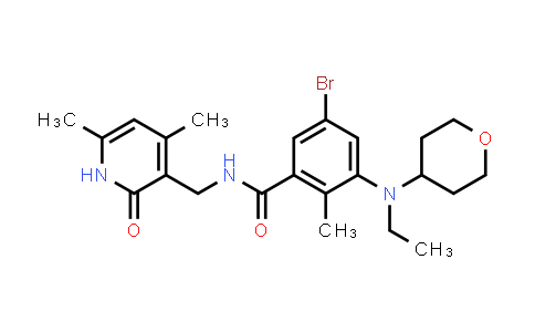 CAS No. 1403257-80-6, 5-Bromo-N-((4,6-dimethyl-2-oxo-1,2-dihydropyridin-3-yl)methyl)-3-(ethyl(tetrahydro-2H-pyran-4-yl)amino)-2-methylbenzamide