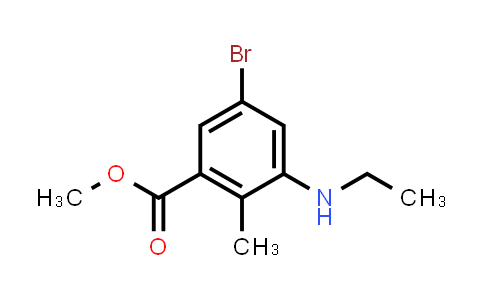 CAS No. 1403258-13-8, Methyl 5-bromo-3-(ethylamino)-2-methylbenzoate