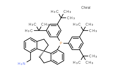 CAS No. 1403328-55-1, (S)-7'-[Bis[3,5-bis(tert-butyl)phenyl]phosphino]-2,2',3,3'-tetrahydro-1,1'-spirobi[1H-indene]-7-methanamine