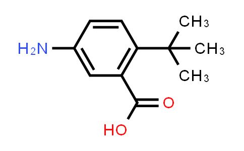 CAS No. 14034-91-4, 5-Amino-2-(tert-butyl)benzoic acid