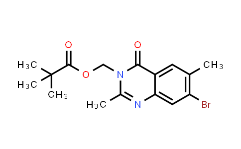 CAS No. 140373-65-5, (7-Bromo-2,6-dimethyl-4-oxoquinazolin-3(4H)-yl)methyl pivalate