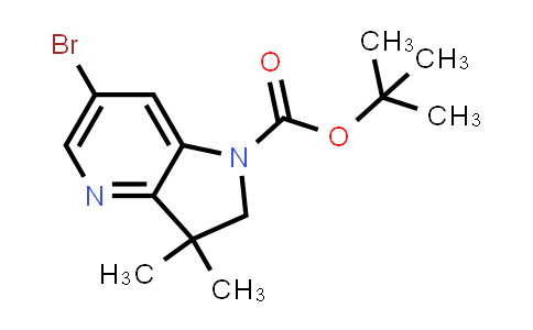 CAS No. 1403901-49-4, tert-Butyl 6-bromo-3,3-dimethyl-2,3-dihydro-1H-pyrrolo[3,2-b]pyridine-1-carboxylate