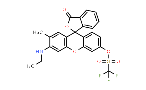 CAS No. 1403936-34-4, 3'-(Ethylamino)-2'-methyl-3-oxo-3H-spiro[isobenzofuran-1,9'-xanthen]-6'-yl trifluoromethanesulfonate
