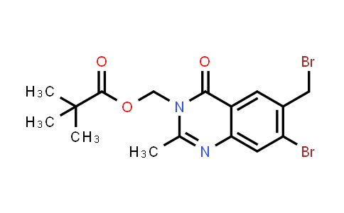CAS No. 140395-66-0, (7-Bromo-6-(bromomethyl)-2-methyl-4-oxoquinazolin-3(4H)-yl)methyl pivalate