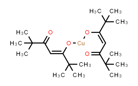 CAS No. 14040-05-2, Bis(2,2,6,6-tetramethyl-3,5-heptanedionato) Cu(II)