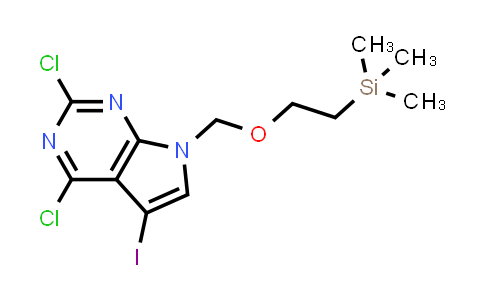 CAS No. 1404364-72-2, 2,4-Dichloro-5-iodo-7-{[2-(trimethylsilyl)ethoxy]methyl}-7H-pyrrolo[2,3-d]pyrimidine