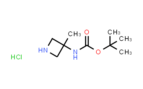 CAS No. 1408076-37-8, tert-Butyl (3-methylazetidin-3-yl)carbamate hydrochloride