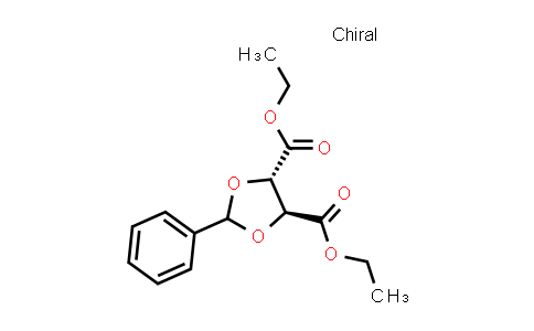CAS No. 141042-56-0, 1,3-Dioxolane-4,5-dicarboxylic acid, 2-phenyl-, 4,5-diethyl ester, (4S,5S)-