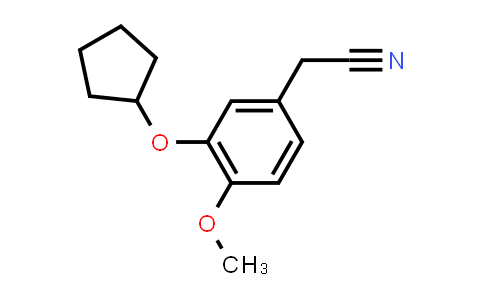 CAS No. 141333-36-0, 2-(3-(Cyclopentyloxy)-4-methoxyphenyl)acetonitrile