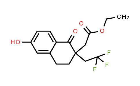 CAS No. 1414798-33-6, Ethyl 2-(6-hydroxy-1-oxo-2-(2,2,2-trifluoroethyl)-1,2,3,4-tetrahydronaphthalen-2-yl)acetate