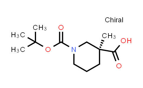 CAS No. 1415018-75-5, (3S)-1-[(tert-Butoxy)carbonyl]-3-methylpiperidine-3-carboxylic acid