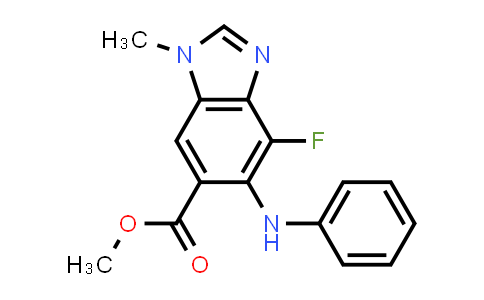 CAS No. 1415564-48-5, Methyl 4-fluoro-1-methyl-5-(phenylamino)-1H-benzo[d]imidazole-6-carboxylate