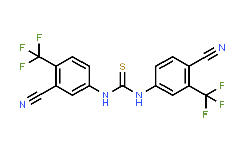 CAS No. 1415564-70-3, 1-(4-Cyano-3-(trifluoromethyl)phenyl)-3-(3-cyano-4-(trifluoromethyl)phenyl)thiourea