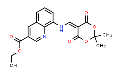 CAS No. 1415564-74-7, Ethyl 8-((2,2-dimethyl-4,6-dioxo-1,3-dioxan-5-ylidene)methylamino)quinoline-3-carboxylate
