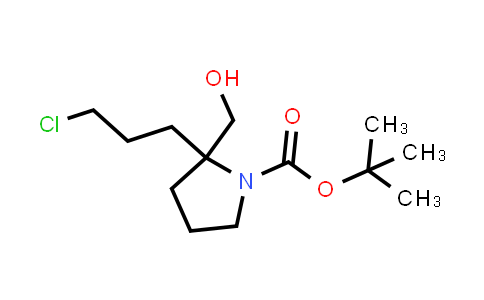CAS No. 1415564-96-3, tert-Butyl 2-(3-chloropropyl)-2-(hydroxymethyl)pyrrolidine-1-carboxylate