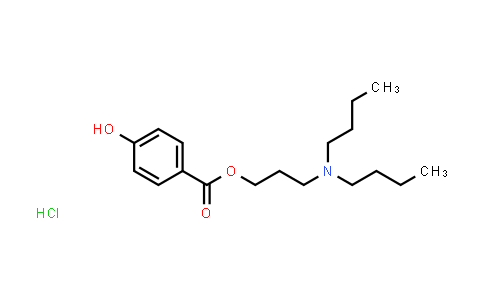 CAS No. 1415565-00-2, 3-(Dibutylamino)propyl 4-hydroxybenzoate (Hydrochloride)
