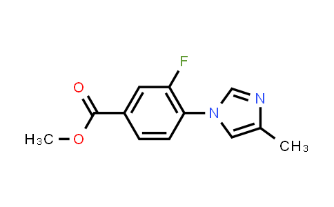 CAS No. 1415565-10-4, Methyl 3-fluoro-4-(4-methyl-1H-imidazol-1-yl)benzoate