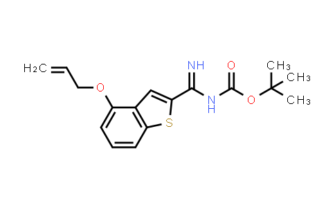 CAS No. 1415565-95-5, tert-Butyl ((4-(allyloxy)benzo[b]thiophen-2-yl)(imino)methyl)carbamate