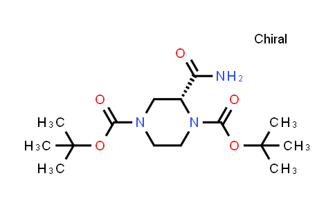 CAS No. 1415566-27-6, (R)-di-tert-Butyl 2-carbamoylpiperazine-1,4-dicarboxylate