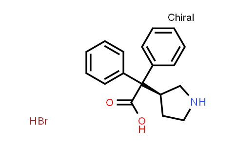 CAS No. 1415566-36-7, (S)-2,2-diphenyl-2-(pyrrolidin-3-yl)acetic acid (hydrobromide)