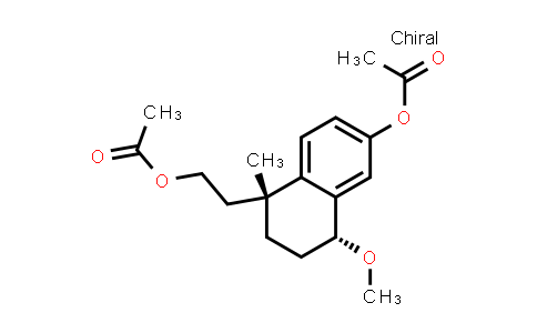 CAS No. 1415611-02-7, 1-Naphthaleneethanol, 6-(acetyloxy)-1,2,3,4-tetrahydro-4-methoxy-1-methyl-, 1-acetate, (1R,4R)-rel-