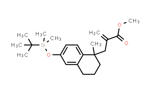 CAS No. 1415611-05-0, 1-Naphthalenepropanoic acid, 6-[[(1,1-dimethylethyl)dimethylsilyl]oxy]-1,2,3,4-tetrahydro-1-methyl-α-methylene-, methyl ester