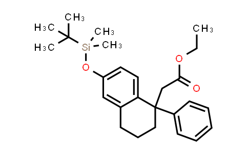 CAS No. 1415611-12-9, 1-Naphthaleneacetic acid, 6-[[(1,1-dimethylethyl)dimethylsilyl]oxy]-1,2,3,4-tetrahydro-1-phenyl-, ethyl ester