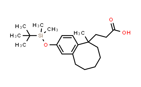 CAS No. 1415611-33-4, 5-Benzocyclooctenepropanoic acid, 2-[[(1,1-dimethylethyl)dimethylsilyl]oxy]-5,6,7,8,9,10-hexahydro-5-methyl-