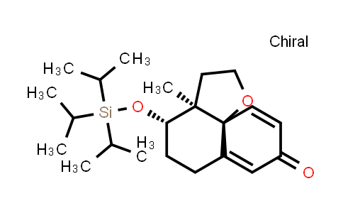 CAS No. 1415611-74-3, 8H-Naphtho[8a,1-b]furan-8-one, 2,3,3a,4,5,6-hexahydro-3a-methyl-4-[[tris(1-methylethyl)silyl]oxy]-, (3aR,4S,10aS)-rel-