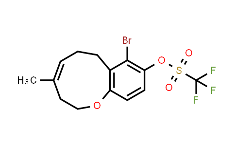 CAS No. 1415611-83-4, Methanesulfonic acid, 1,1,1-trifluoro-, (4Z)-8-bromo-2,3,6,7-tetrahydro-4-methyl-1-benzoxonin-9-yl ester