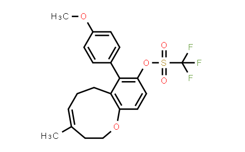 CAS No. 1415611-93-6, Methanesulfonic acid, 1,1,1-trifluoro-, (4Z)-2,3,6,7-tetrahydro-8-(4-methoxyphenyl)-4-methyl-1-benzoxonin-9-yl ester