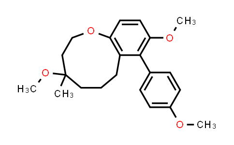 CAS No. 1415611-94-7, 1-Benzoxonin, 2,3,4,5,6,7-hexahydro-4,9-dimethoxy-8-(4-methoxyphenyl)-4-methyl-