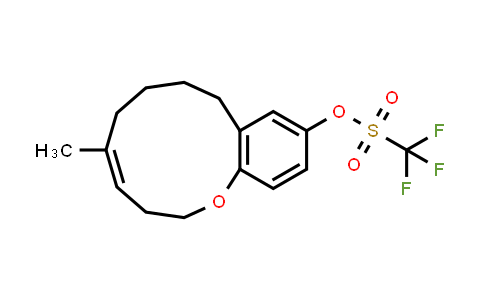 CAS No. 1415612-07-5, Methanesulfonic acid, 1,1,1-trifluoro-, (4Z)-2,3,6,7,8,9-hexahydro-5-methyl-1-benzoxacycloundecin-11-yl ester