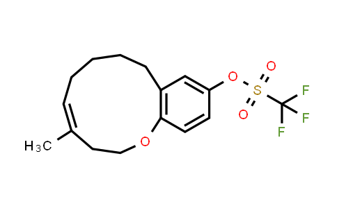 CAS No. 1415612-17-7, Methanesulfonic acid, 1,1,1-trifluoro-, (4E)-2,3,6,7,8,9-hexahydro-4-methyl-1-benzoxacycloundecin-11-yl ester